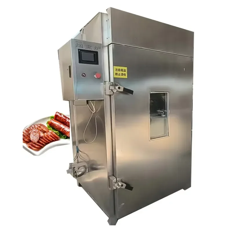 Industrial Automatic Chicken Sausage Smoke Smokehouse for Beef Fish Salmon Smoking Meat Smoker Steam Oven