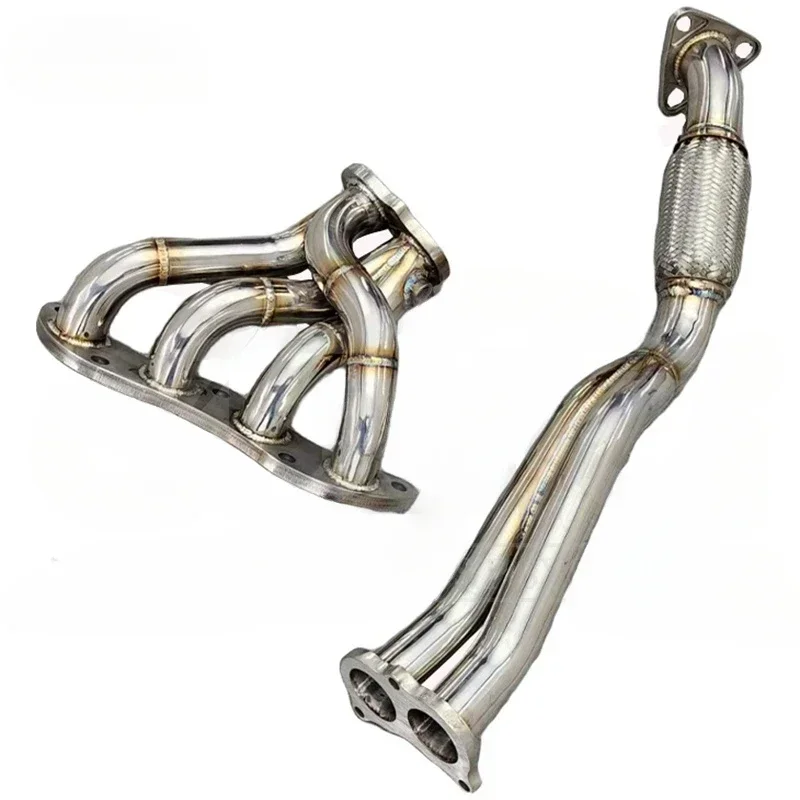 Tubo De Excape Silenciador De Carro De Aço Inoxidável, Manifold De Escape De Alto Desempenho, Honda Fit 1.5, 2001-2007, Qualidade Estendida