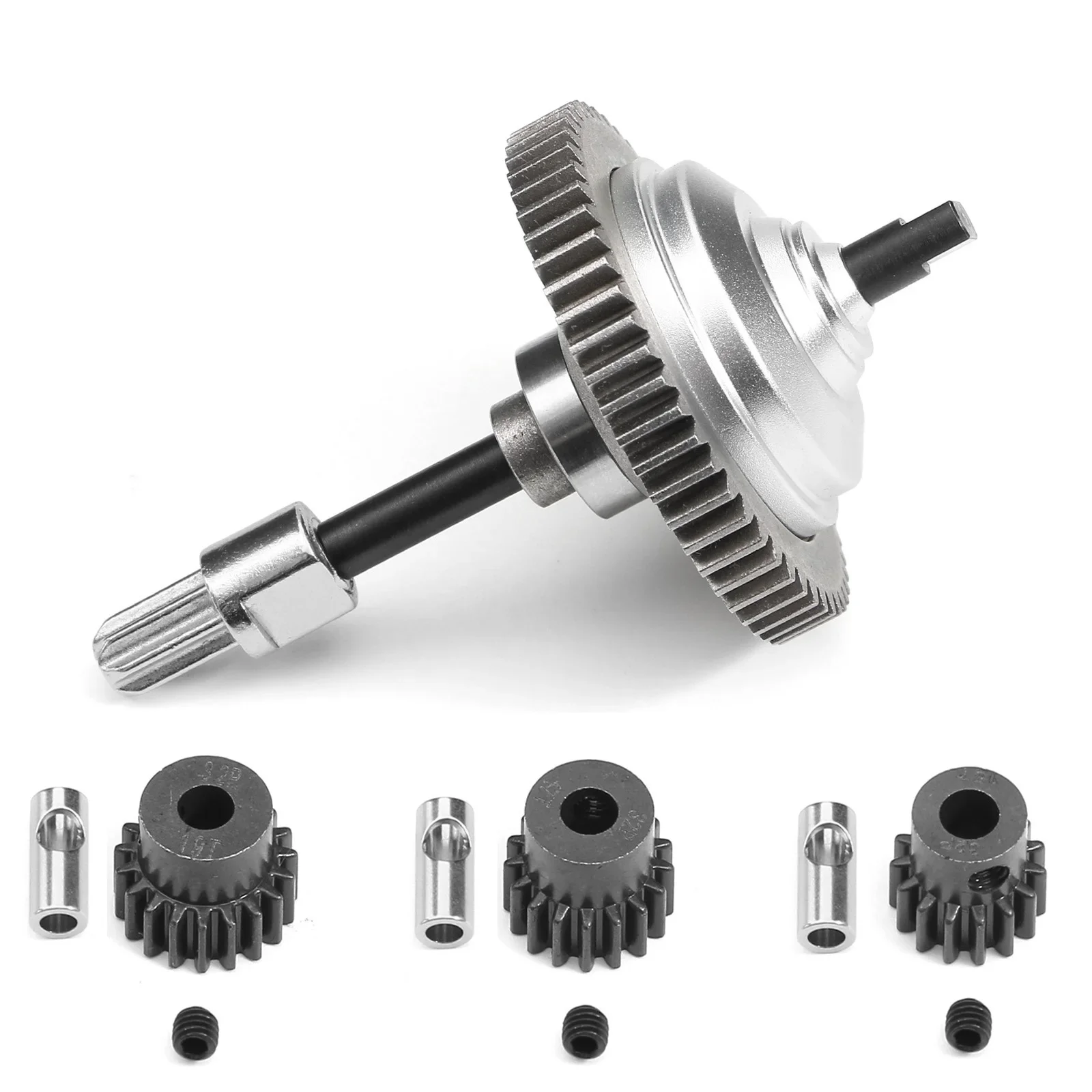 

Traxxas Slash 4x4 Stampede Rustler Hoss 4x4 Metal 6780 Complete Center Differential Kit with 15 17 19T Pinion Gear Upgrade Parts