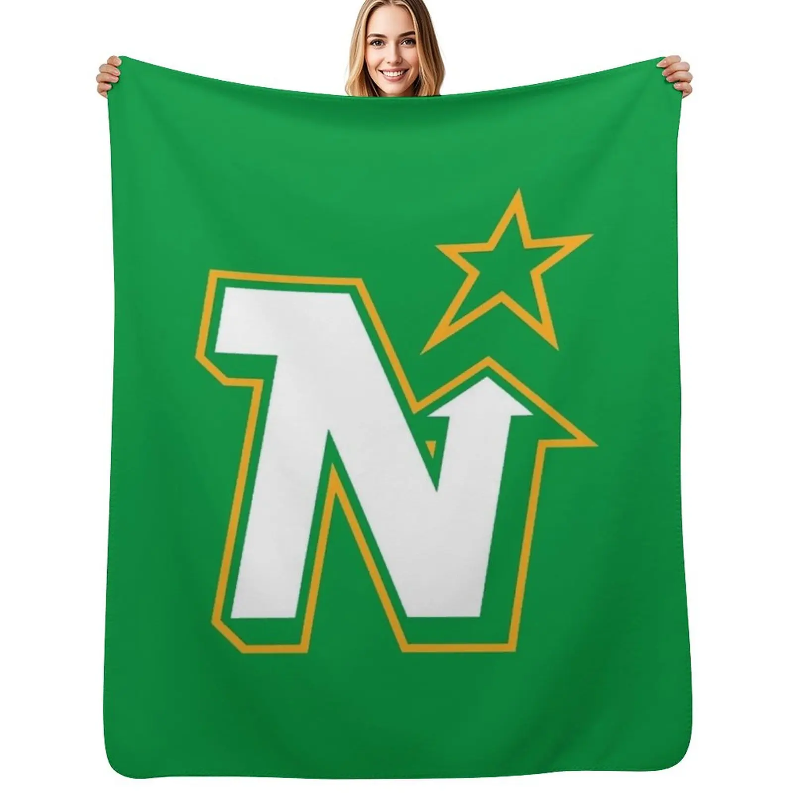 

Vintage Minnesota Hockey - Retro North Stars Throw Blanket All Season Lightweight Soft Blanket for Bed