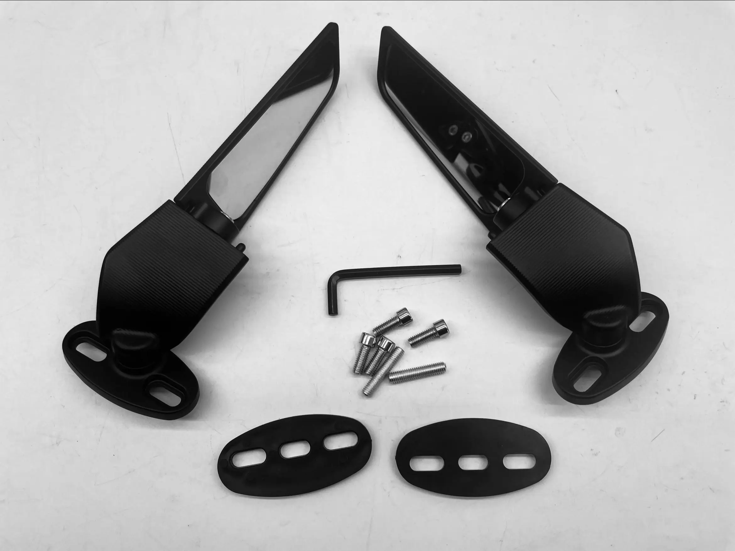 Modified Motorcycle 2PCS Rearview Mirrors Wind Wing Adjustable Rotating Side Mirrors For KAWASAKI ZX6R ZX636 ZX7R ZX9R ZX10R