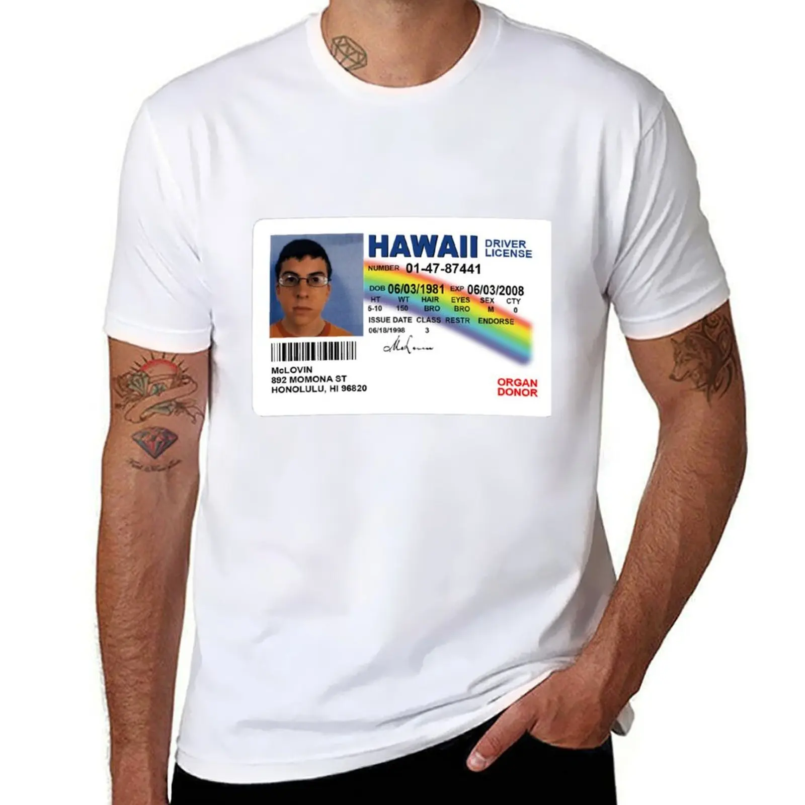 

Wait, you changed your name to... McLovin T-Shirt man tshirt t shirts for man graphic tees T-Shirt