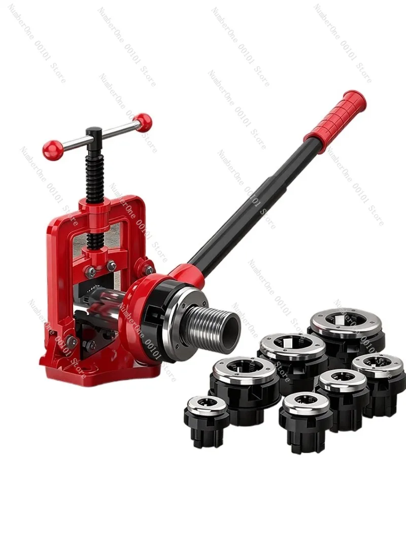Home Plumbing Repair Manual Pipe Threading Machine 2 Inch Small Firefighting Tube Thread Cutter 4 Point Tapping Device