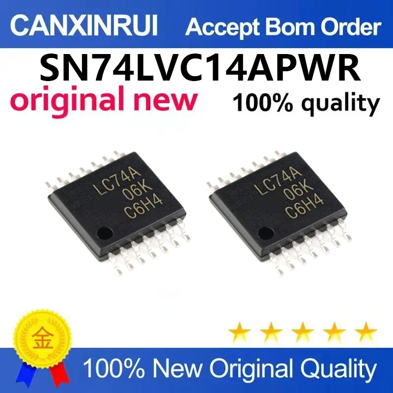 （5pcs-100pcs）Original genuine SN74LVC14APWR TSSOP-14 six channel Schmitt trigger inverter chip