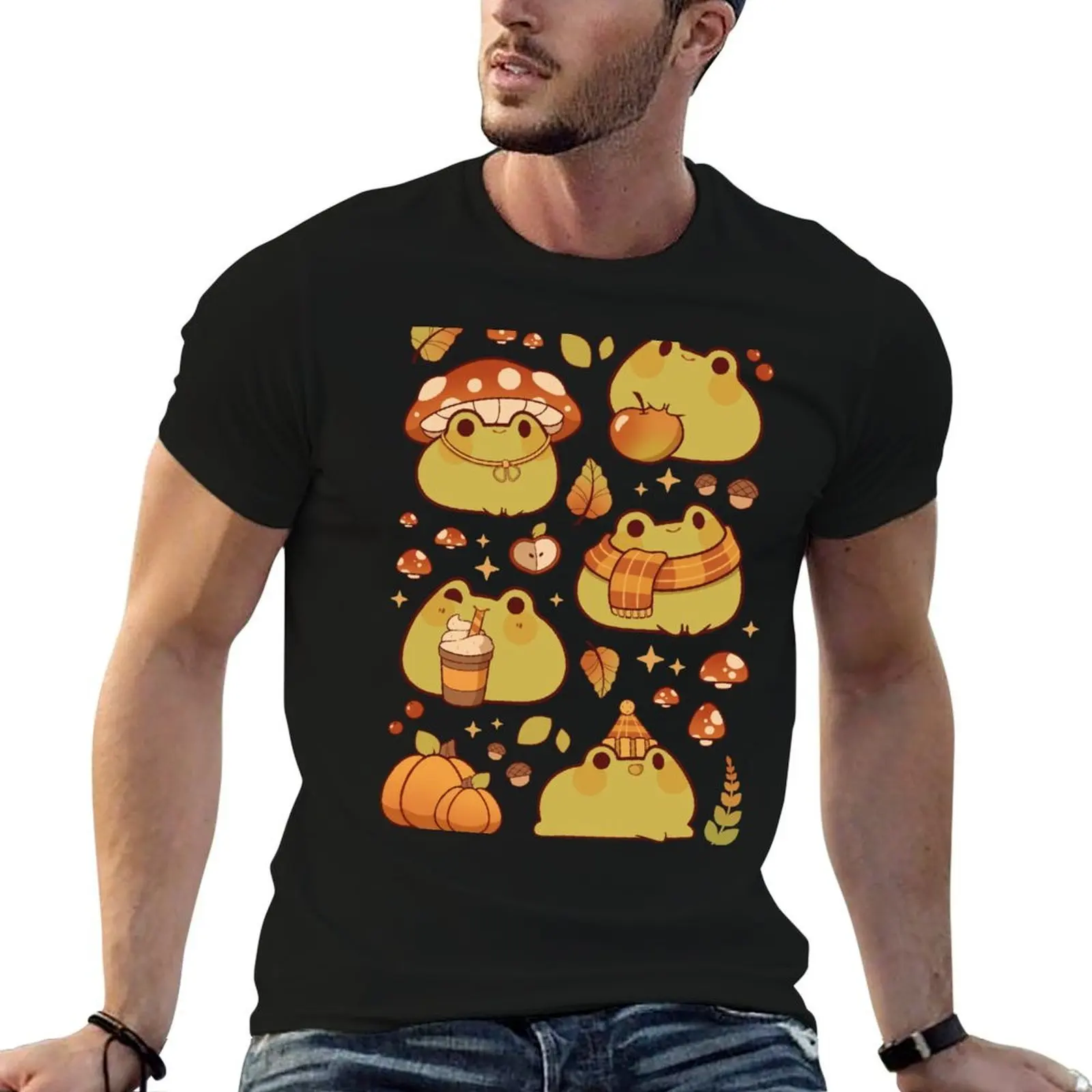 

Fall froggy T-Shirt cotton t shirt pack t shirts for man cotton t shirts for man cotton soft T-shirt