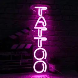 Tattoo Neon Sign Tattoo Wall Decor Neon Light Dimmable Led Beauty Salon Hanging Neon Sign Bar Club Office Recreation USB