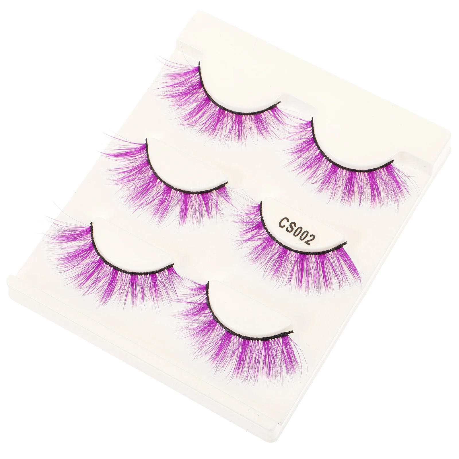 

3Pairs Imitated Material Fake Eyelash 3D Art Eyelashes Dense Makeup Eyelash Eye-Catching Halloween Festival Performance
