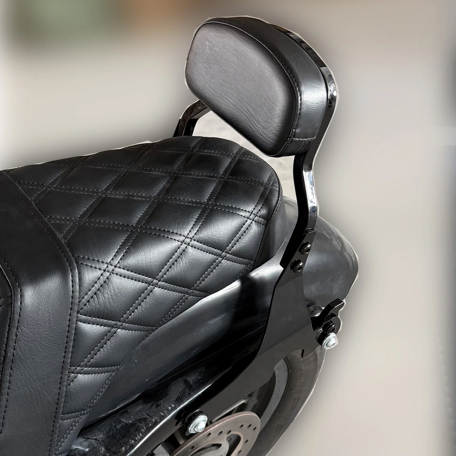 Quick Release Club style Mini Low Profile Sissy Bar Asembly with Docking Kit for Harley 2004-Later Sportster XL 883 48