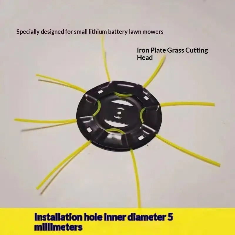 Strimmer Grass Head Trimmer Brush Lawn Mower Solid Steel Wire Wheel Garden Head Thread Line String Saw Grass Brush Mower Head