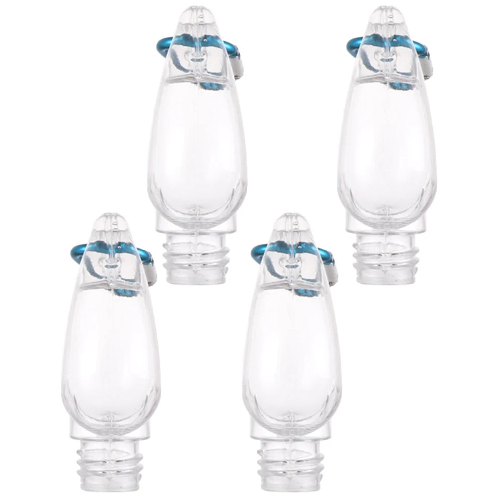 

4 Pcs Love Hook Plastic Bottles Empty H Storage Travel Size Portable Containers Sealed Caps Shampoo Body Wash Outdoor