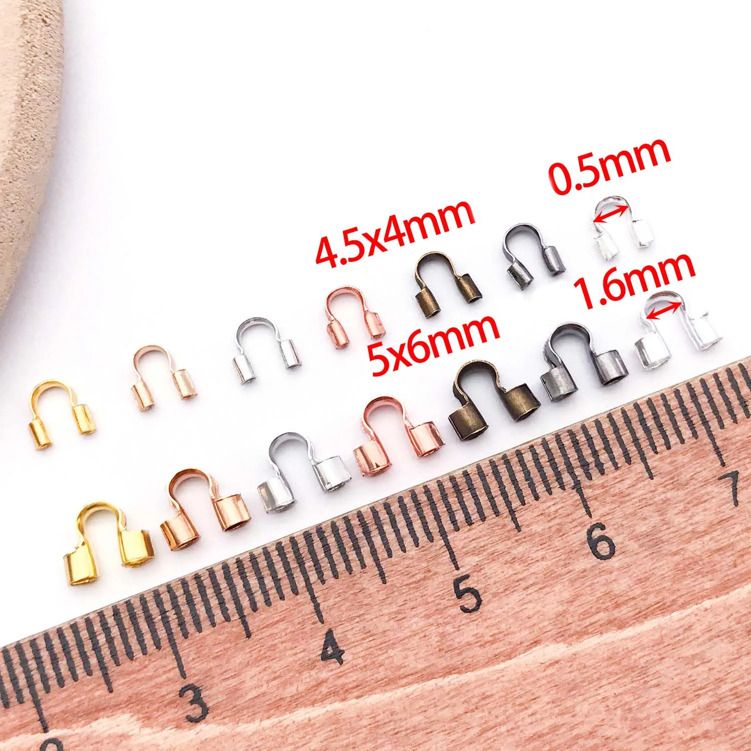 200pcs Metal Copper U Shape Clasps Protection Wire Closure End Clasps For DIY Bracelet Necklace Jewelry Making Accessories