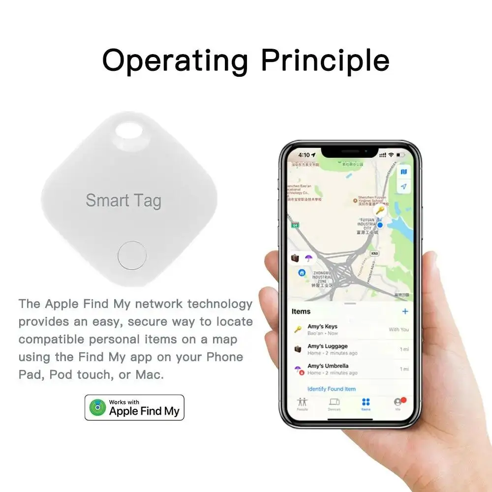Smart Air Tag For Apple Find My Mini Smart Tracker GPS Tracker Reverse Track Lost Mobile Phone Pet Children IOS System Smart Tag