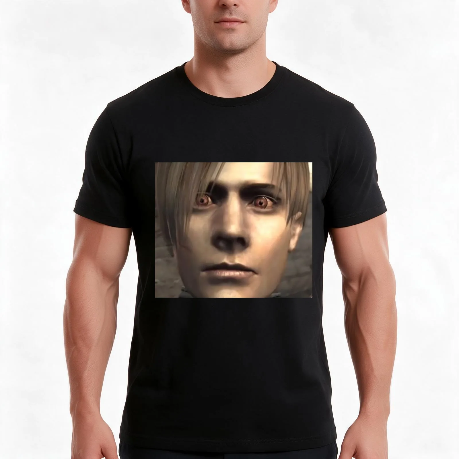 Leon s Kennedy romantic picture very good T-Shirt, Summer Casual Cotton Tee, Oversized Streetwear Tops, Vintage Graphic Print