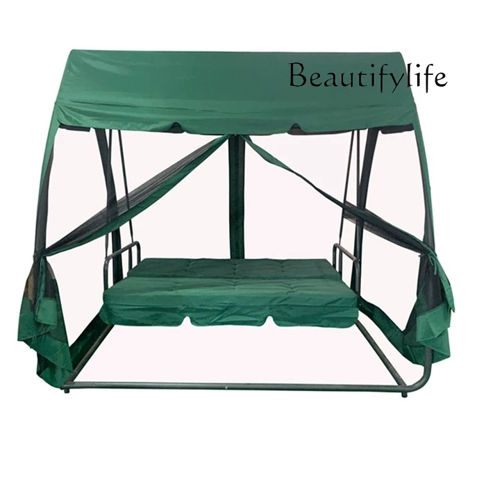 Outdoor Balcony Courtyard Swing Hammock Recliner Double Three Indoor with Mesh Bed