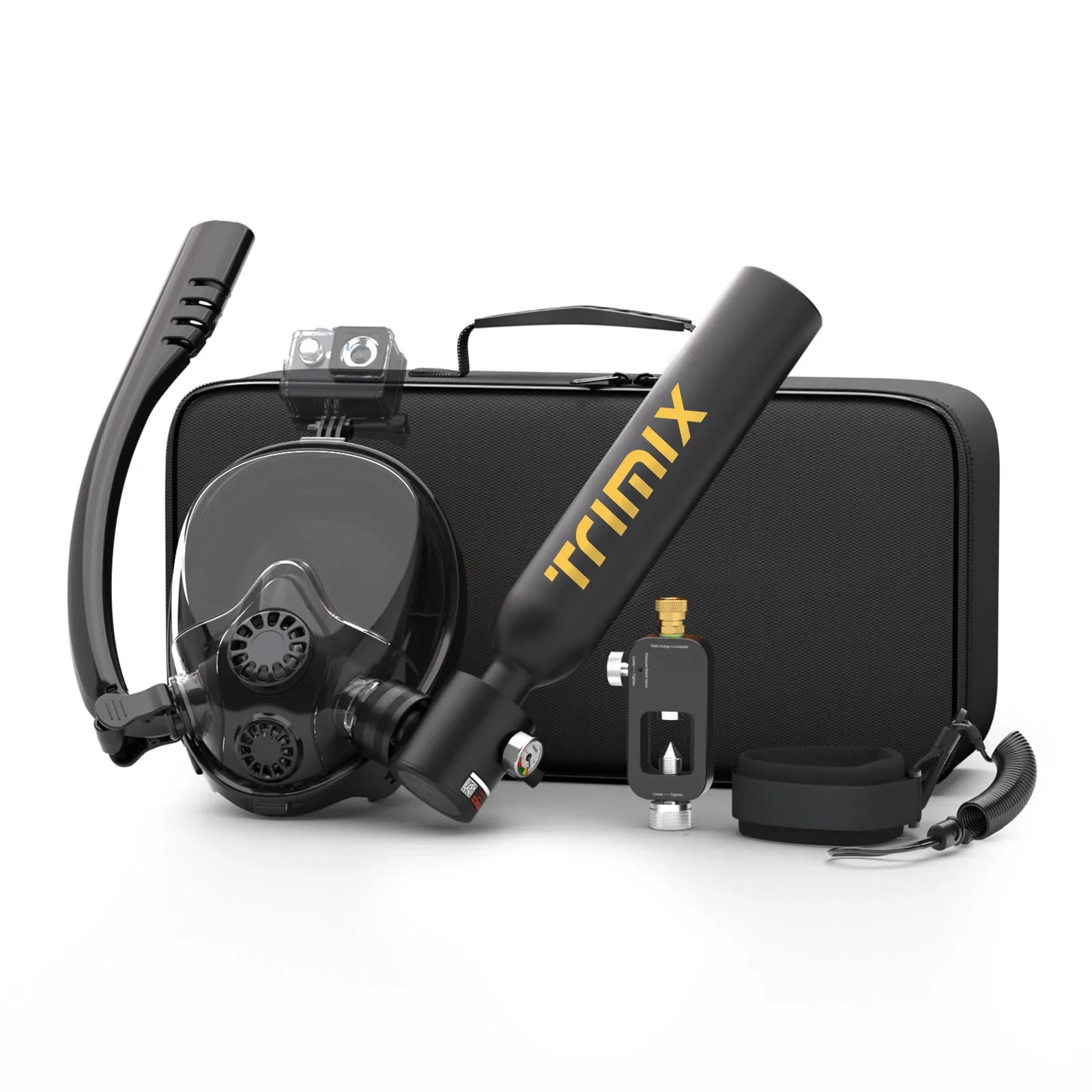 Look Trimix 0.5 l Snorkeling Mask Package Aluminium Lung Scuba Equipment Mini Bottle Teaching Underwater Respirator