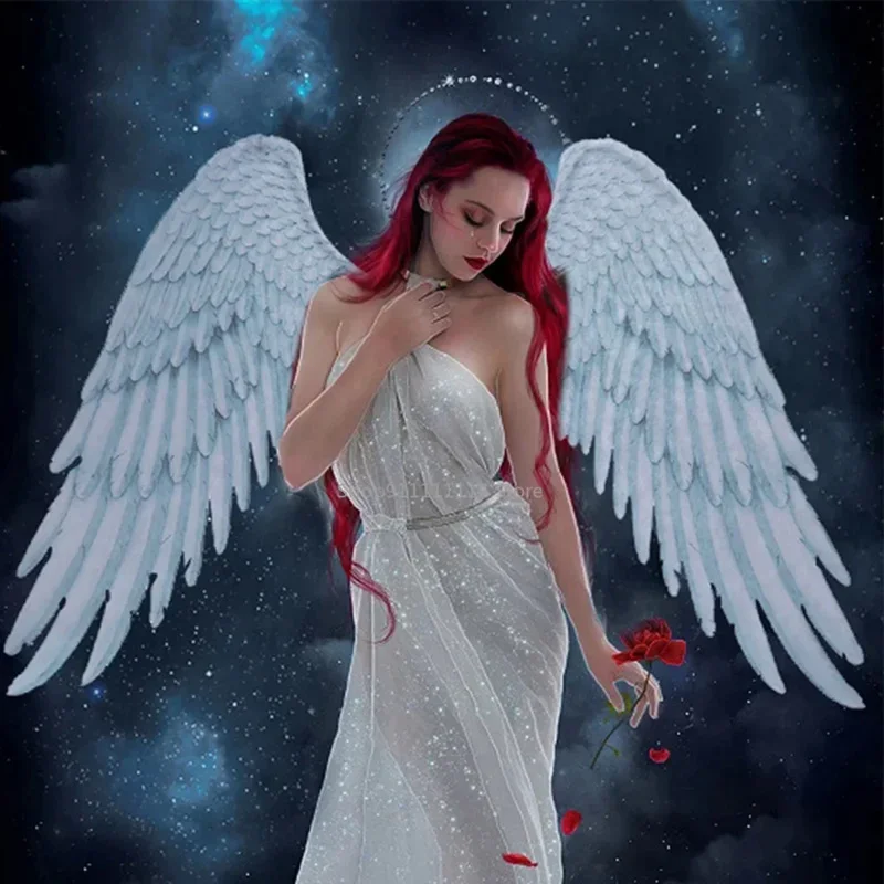 Angel Devil Cosplay Props Adult Costumes Black And White Wings Fabric 3D Theme Halloween Christmas Party Supplie MN1