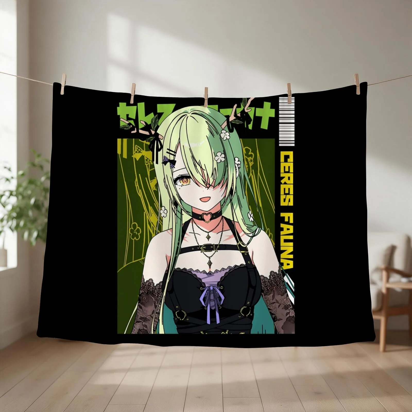 Ceres Fauna Goth Dress Throw Blanket couch cozy soft plush fuzzy picnic outdoor blanket