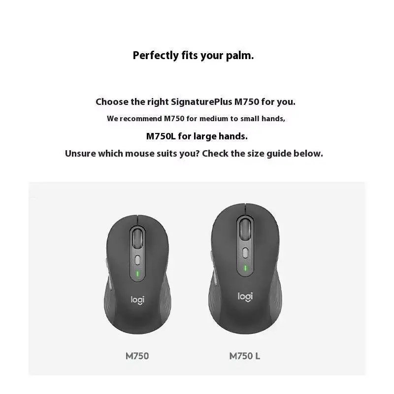 Logitech M750 Silent Wireless Mouse, 3-Device Connect, SmartWheel, 24-Month Battery, Ergonomic Grip, Windows/PC
