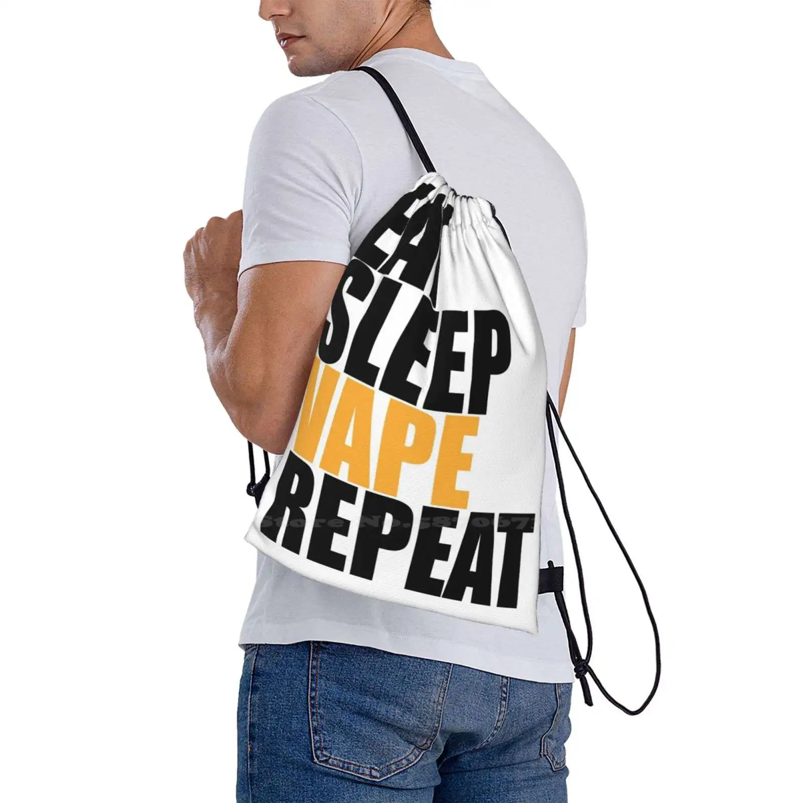 Eat Sleep Vape Repita Mochilas Escolares, Viagem, Mochila Laptop, Eatsleepfutsalshirt futsalfever