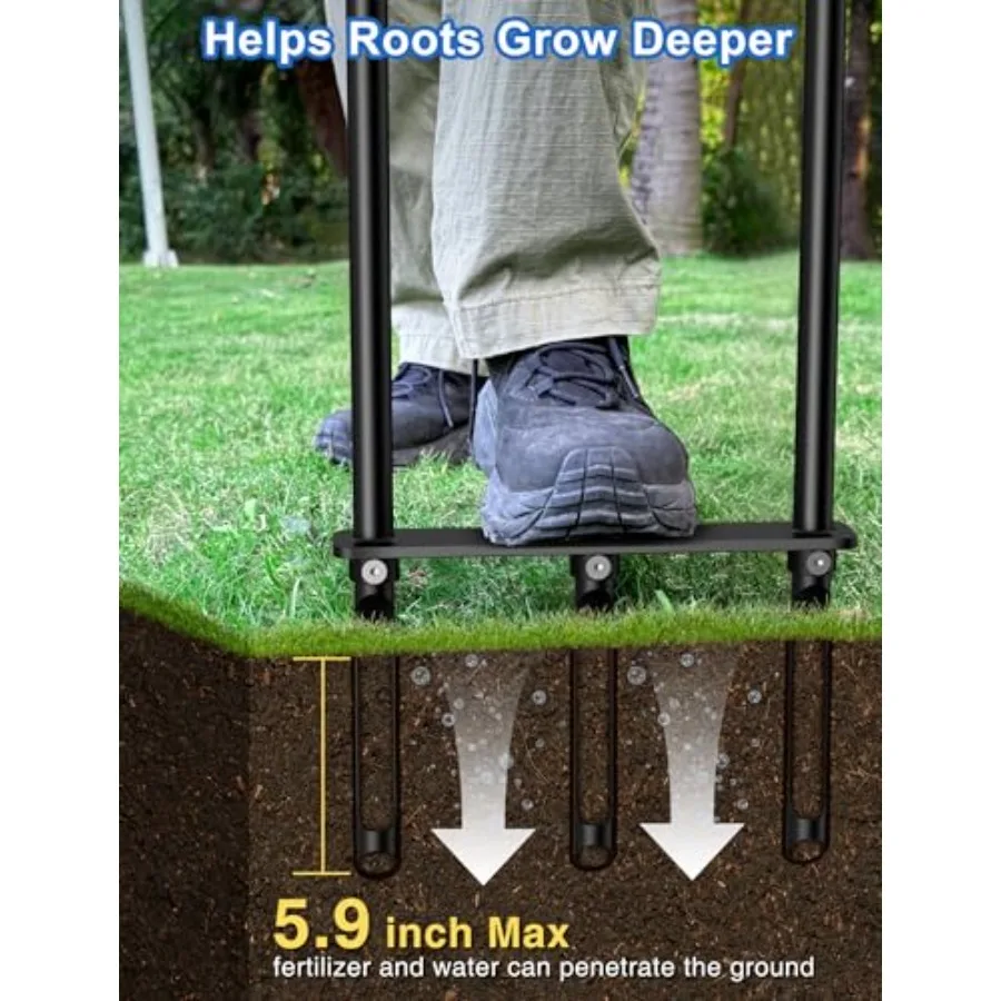 Lawn Aerator Tool, Core Aerator Lawn Tool with Alloy Steel Material, Sturdy Grass Aerator for Lawn Health Soil Yard Aerator