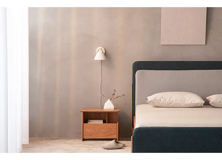 Modern style walnut painted foldable bedside table family hotel