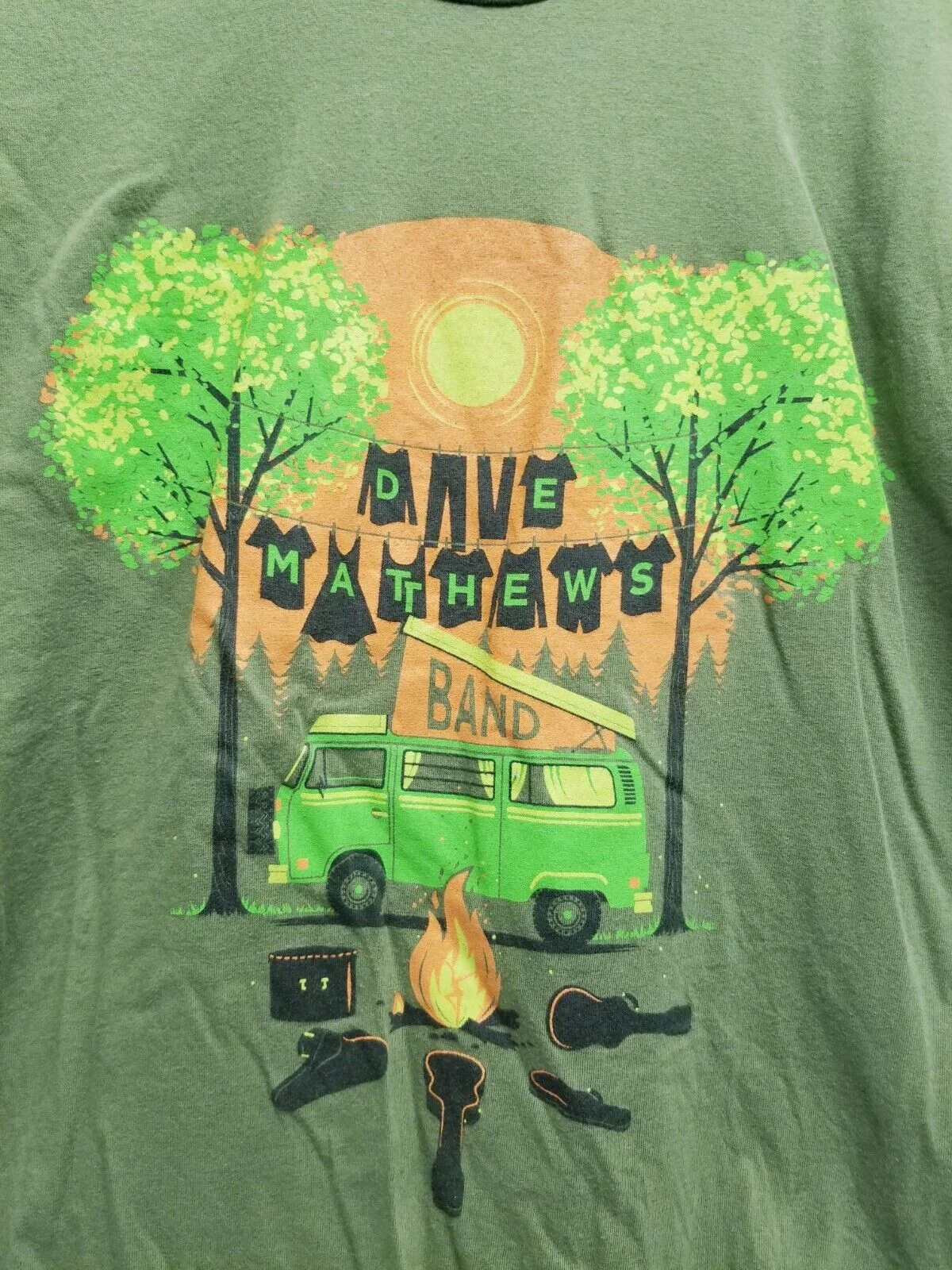2014 ديف ماثيوز باند تور S إلى 5XL تي شيرت أخضر GC1381 #2