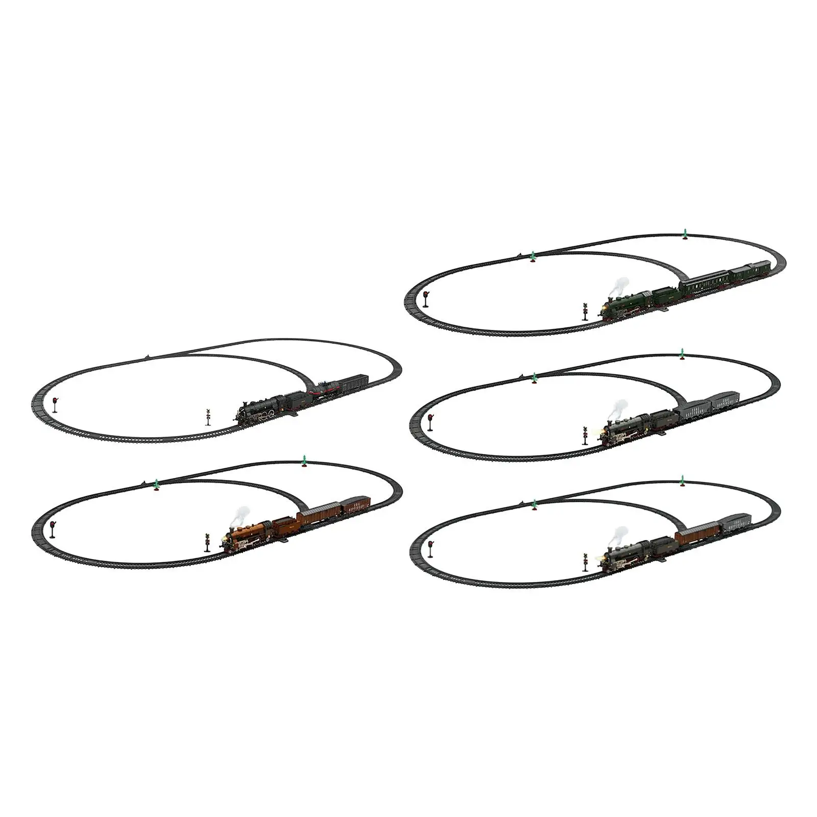 Trem a Vapor de Brinquedo, Porta que Abre, Montagem Fácil com Trilhos, com Luzes de Fumaça e Sons, Conjunto de Trem Elétrico para Crianças