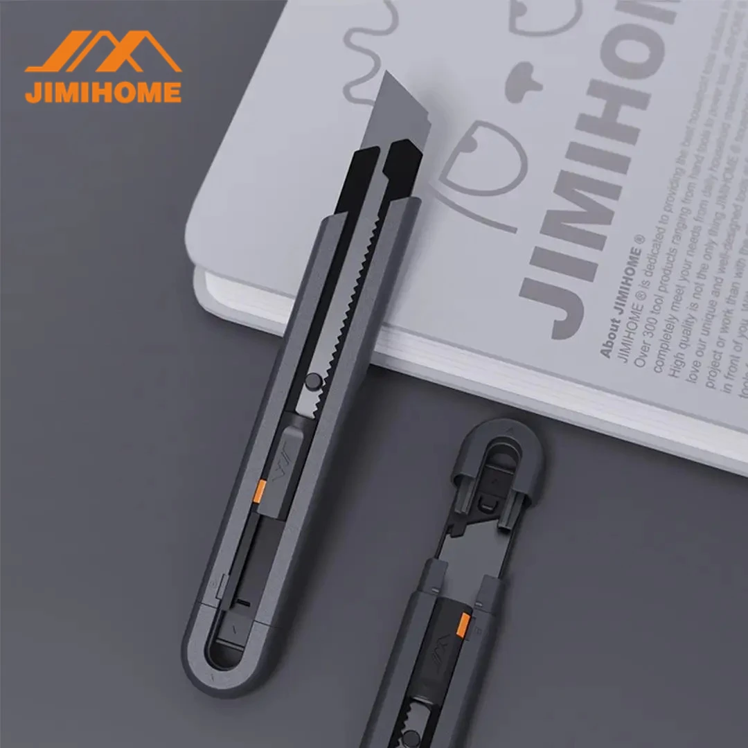 JIMIHOME Utility Knife SK5 Heavy Duty Retractable Box Cutter for Cartons, Cardboard and Boxes, Blade Storage Design