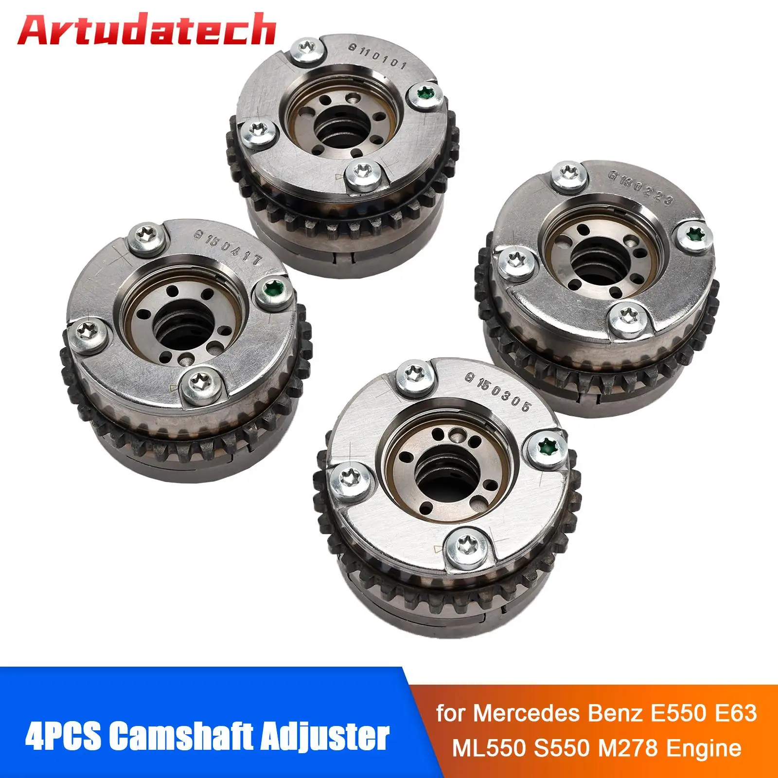 

Artudatech 4PCS Camshaft Adjuster for Mercedes Benz E550 E63 ML550 S550 M278 Engine Car Accessories