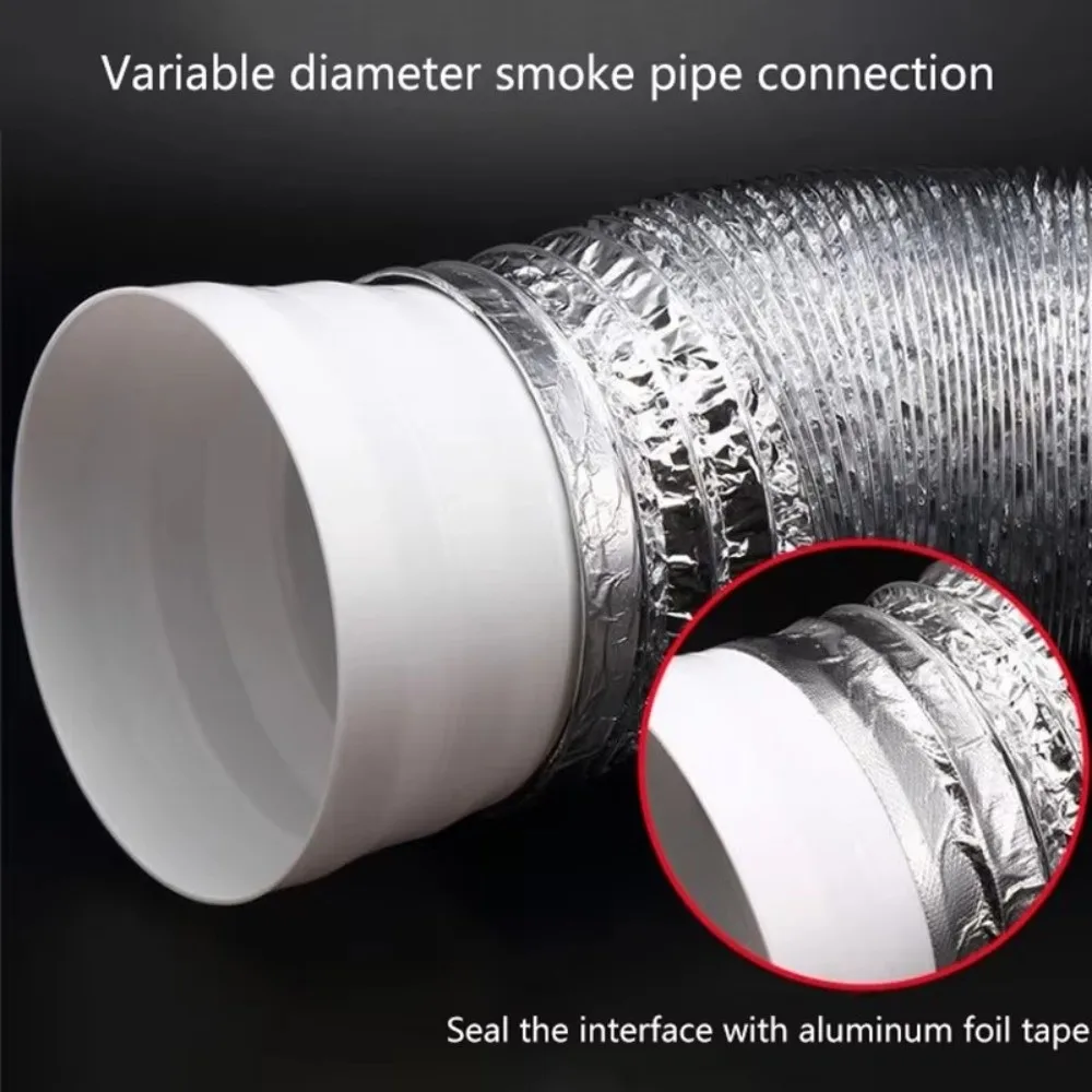 ABS Plastic Duct Reducer Optimized Airflow Multiple Sizes Ventilation Duct Tube 80-150mm Range Extractor Fan Pipe Connector