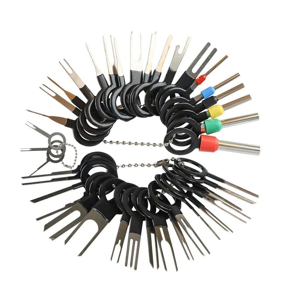 39PCS Stainless Steel Terminal Extractor Set For Automotive Wiring Harnesses Used In Car Repair And Mechanical Applications