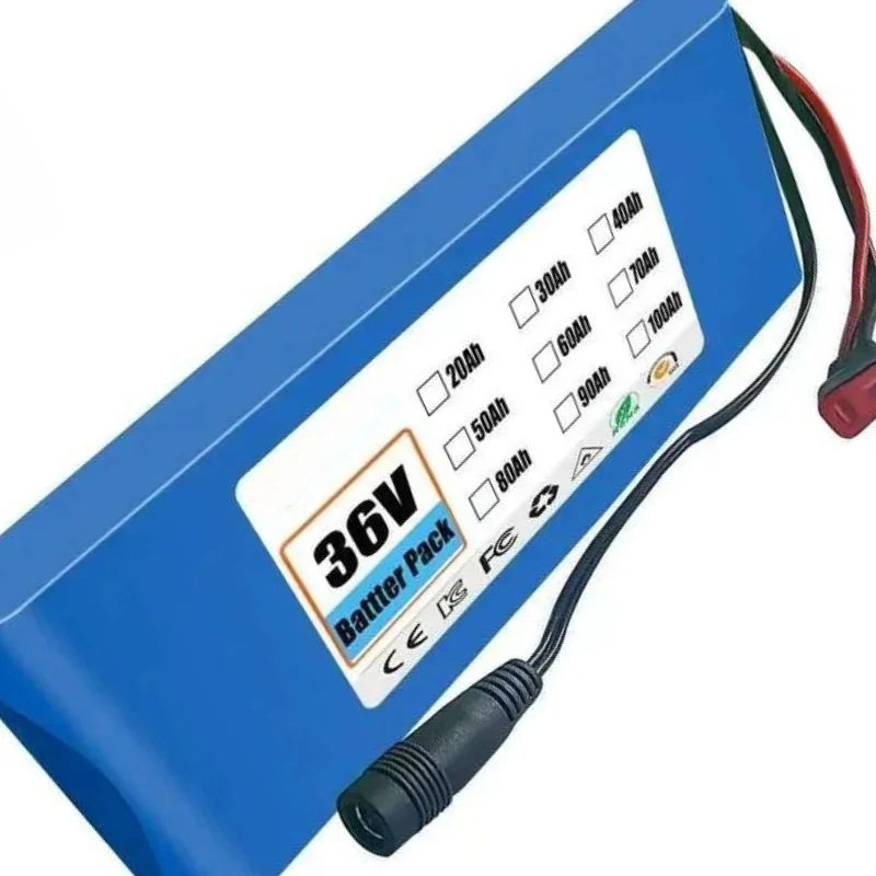 حزمة بطارية ليثيوم 36 فولت 20 أمبير 10S1P 18650 للدراجة الإلكترونية/سكوتر كهربائي قابل لإعادة الشحن طاقة ليثيوم أيون مع حماية من الشحن الزائد BMS