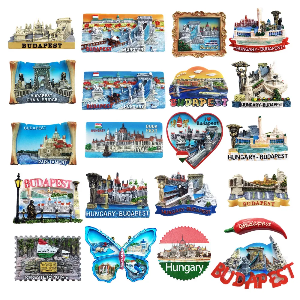 Hungary Flavor Landmark Building Fridge Magnets Tourist Souvenirs Crafts Refrigerator magnet Decoration Articles Handicraft Gift