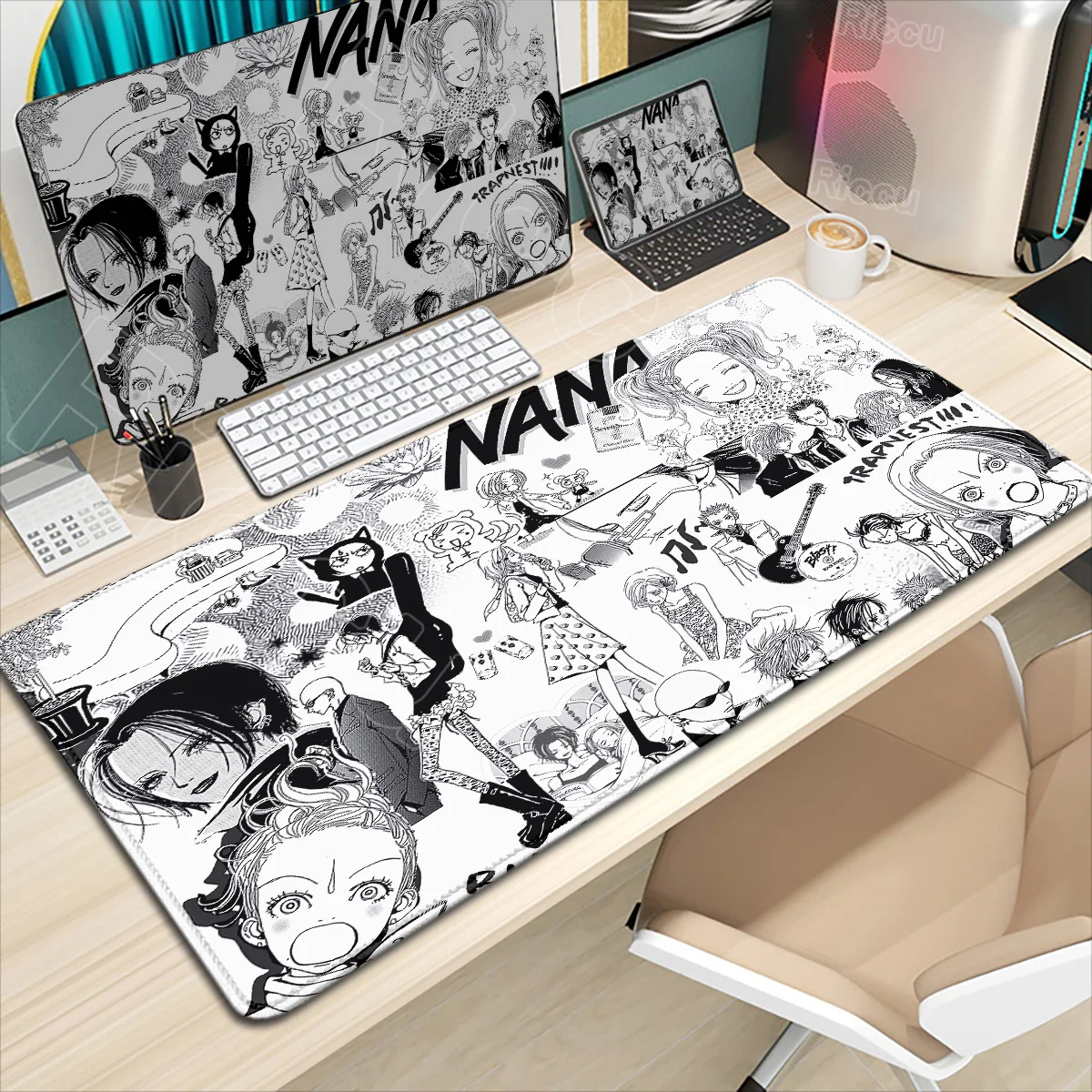

HD Printing Nana Anime Mousepad 900x400mm XXL Computer Gamers Locking Edge Non-slip Mouse Pad Gamer Rubber Keyboard PC Desk Mat