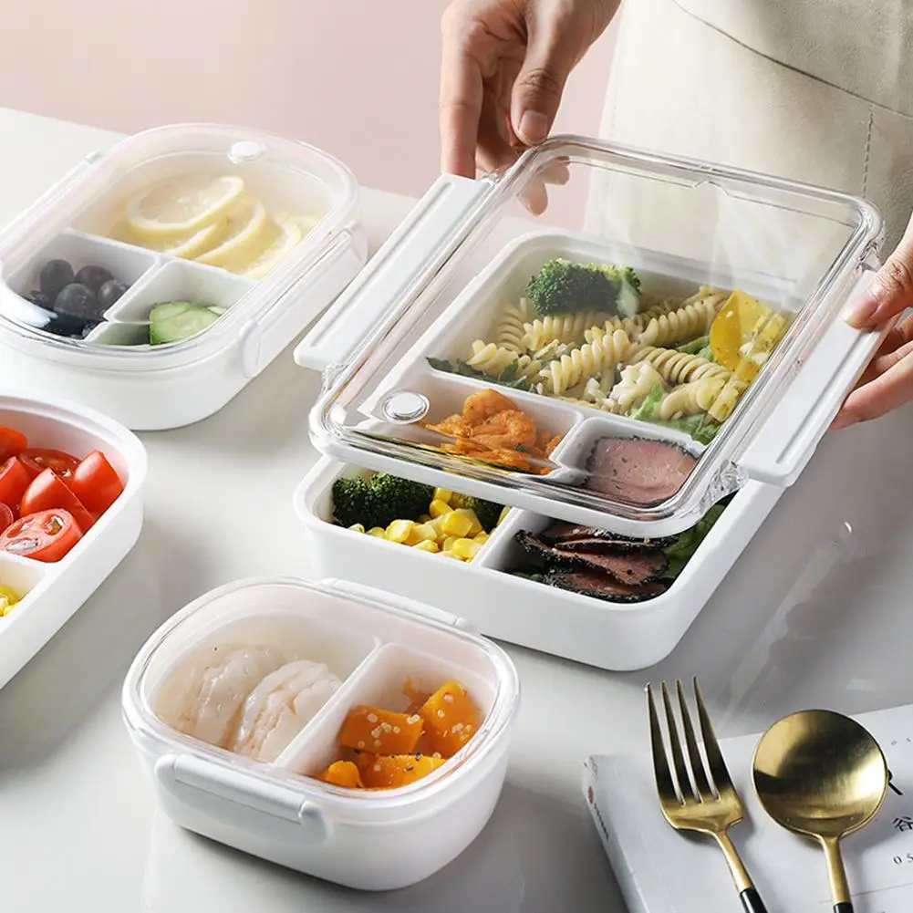 Lunch Box Portable Bento Box With Compartment Picnic Bento Box Fruit Container Microwave Oven Dinnerware for Student L8Y0