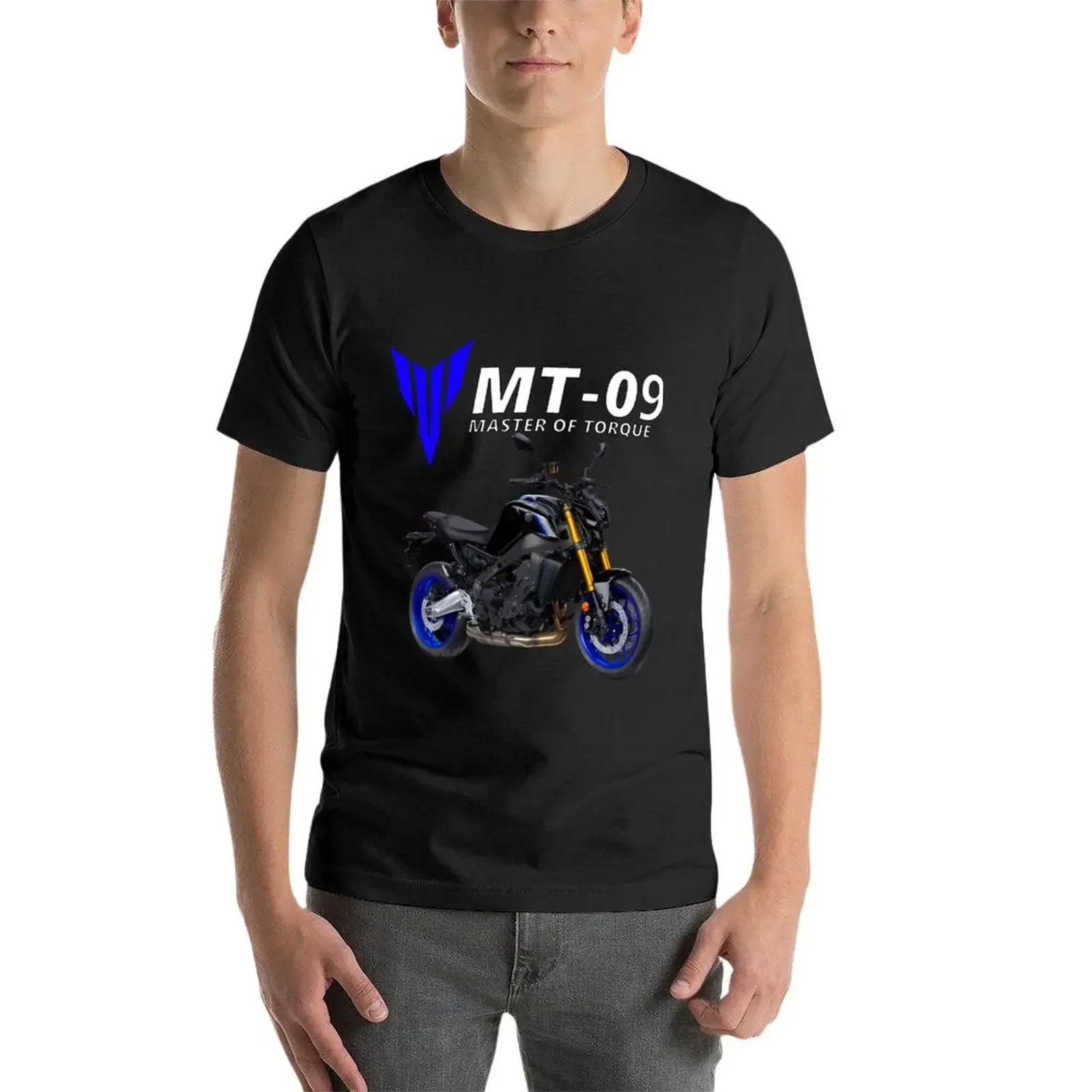 MT-09 Motorcycle T-Shirt sweat aesthetic clothes animal prinfor boys slim fit t shirts for men