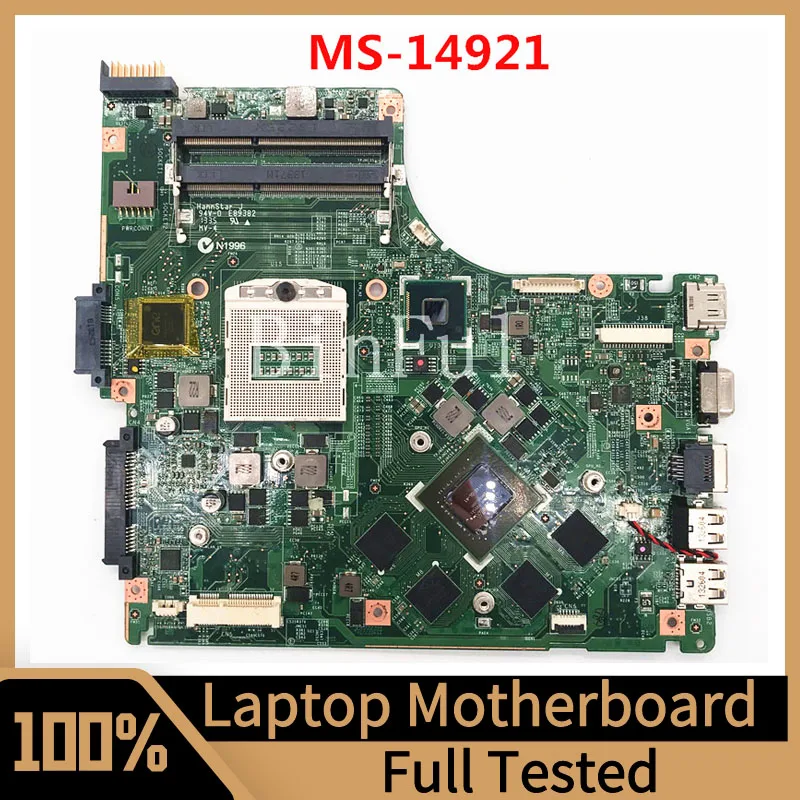 MS-14921 VER:2.0 papan utama untuk Motherboard Laptop MSI N14E-GL-A1 GTX760M 2GB 100% telah diuji bekerja dengan baik