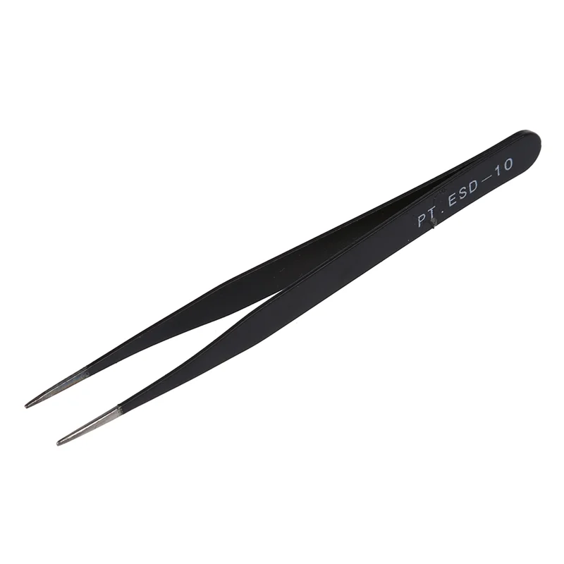 

ABMH-10X Black Metal Straight Sharp Tip Tweezer