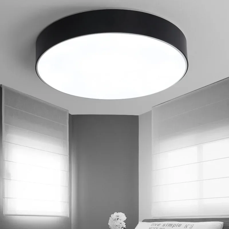 Indoor Lighting Modern 2.4G IR LED Ceiling Lamp Remote Control Lamparas De Techo Iron Surface Mounted Panel Simple Ceiling Light