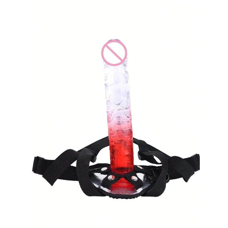 يمكن ارتداؤها دسار للمرأة الرجال شفافة كبيرة قضبان اصطناعية واقعية الشرج الجنس لعب لينة G بقعة البظر الشرج مثليه القضيب شفط كأس #2