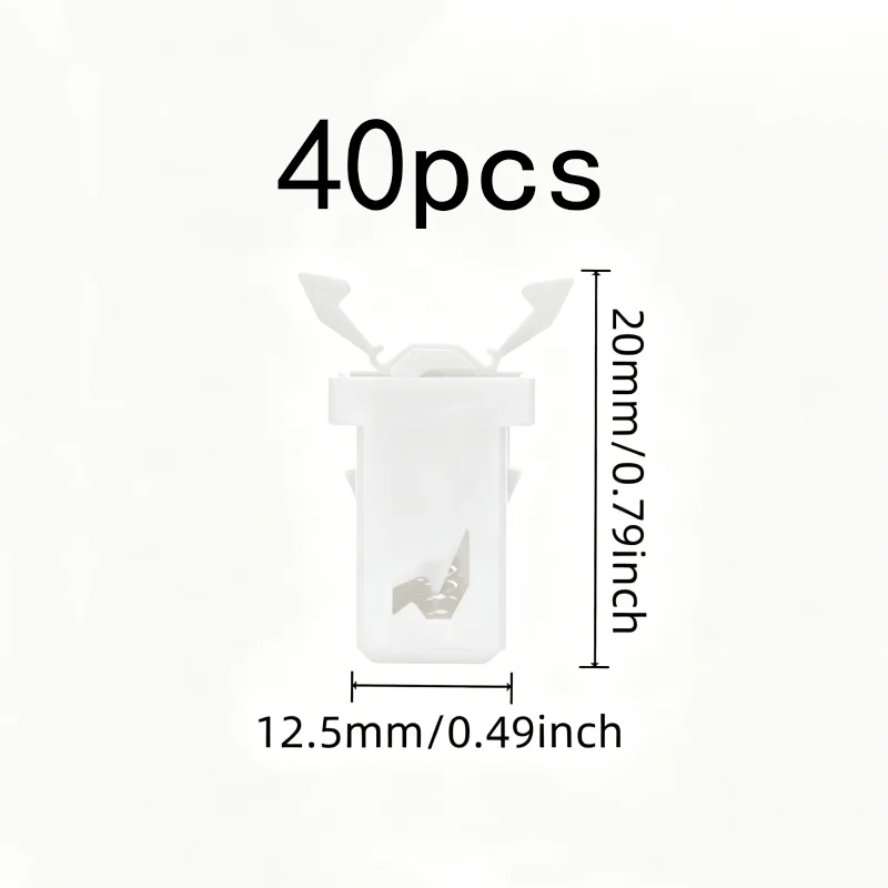 40 pcs Spring Locking Clips for Kitchen Cabinet Doors, Press-Type Self-Locking, Easy Push-to-Close, also fits Trash Can Lids