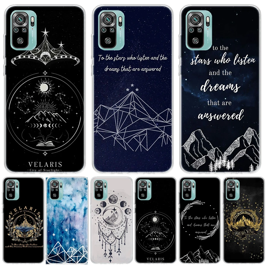 A Court of Mist Fury Sarah J Maas For Xiaomi Redmi Note 10 9T 9S 9 8 Pro 8T 7 5 Phone Case Mi 12T 11T 10T 9T 12 11 Lite Housing