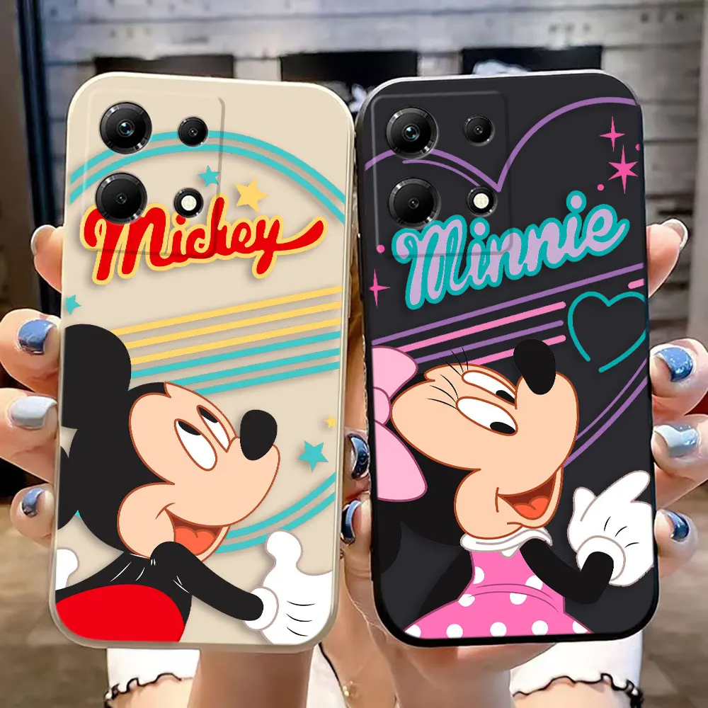 Disney Mickey Mouse Phone Case For Infinix TECNO CAMON 17 15 16 POUVIOR 4 NEO SPARK 10 6 GO 7 7T F6P 30C LC7 POWER2 PRO PREMIER