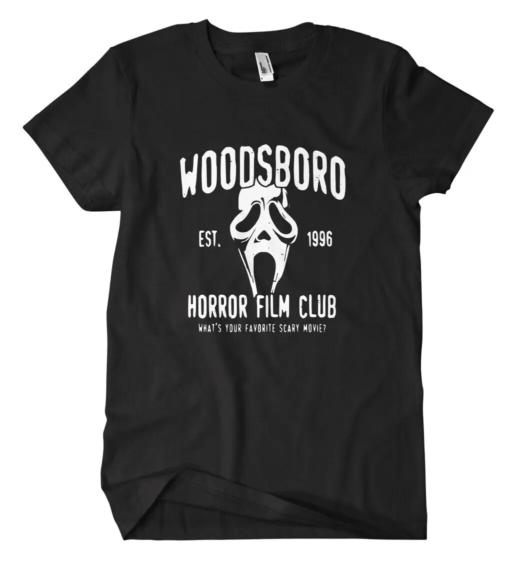 Woodsboro Horror Movie Club T-Shirt Fun Movie Cult Scream Scary Slasher Jason