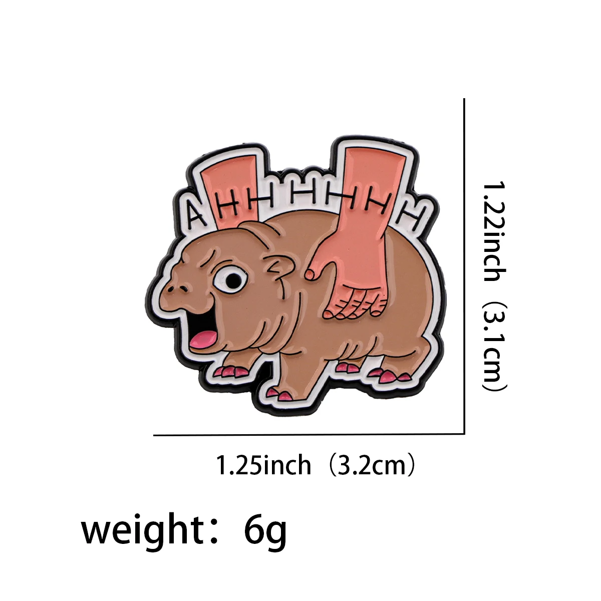 Cartoon Baby Hippo Enamel Pin Funny Brooch Pines Lapel Pins Badge on Backpack Clothing Accessories Animal Jewelry Friends Gifts