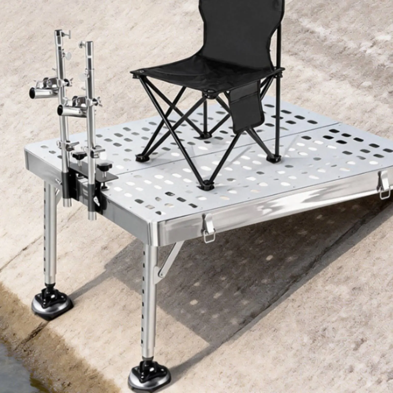 Adjustable Leg Fishing Stand Foldable Folding Fishing Platform for Anglers