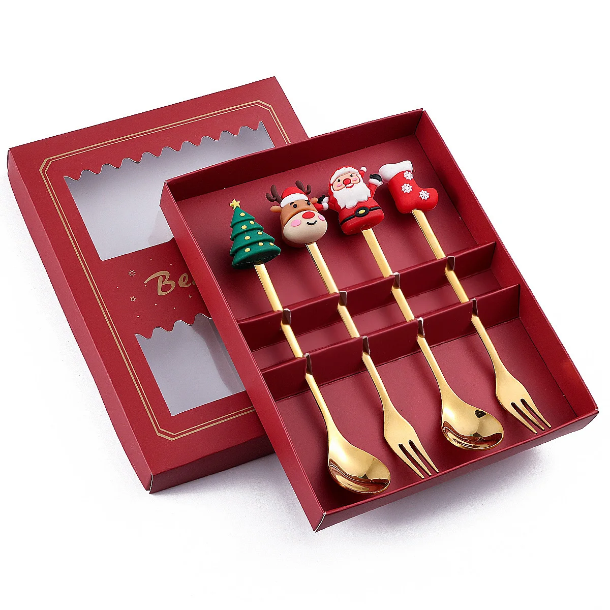 

Рождественская ложка, столовый набор, кофейный десерт, искусственная мультяшная кукла, ложка, Рождество, новогодний подарок, кухонные аксессуары