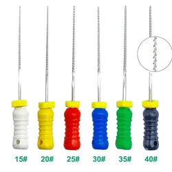 Pilniki do kanałów korzeniowych K-Files Instrument do endodoncji stomatologicznej do usuwania pogłębiania kanałów korzeniowych w ścianach (15 ~ 40 #   45~80 #   21/25MM)
