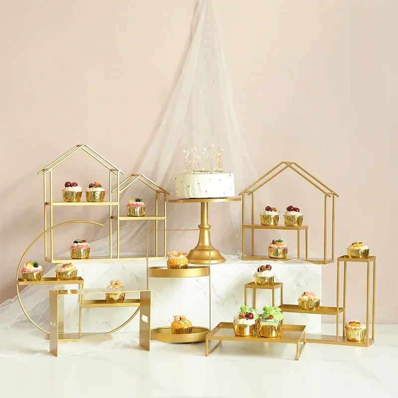 

For Gold Nordic Cake Stand Wedding Sugar Bunnies Macarons Cake Stand Dessert Display Candy Bar Biscuit Torten Deko Baking Tools