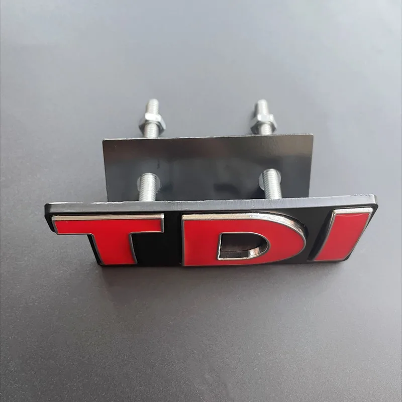 3D Metal Logo TDI Emblem Car Front Grill Badge Rear Trunk Sticker For VW Golf 4 6 7 MK6 Polo Jetta Passat Accessories - view 2